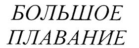 Купить товарный знак БОЛЬШОЕ ПЛАВАНИЕ